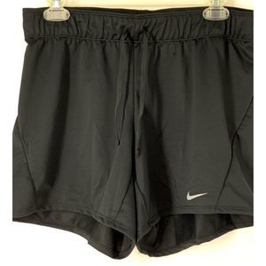 Women’s black drifit Nike training shorts small NWT 5574 NWT Elastic Drawstring